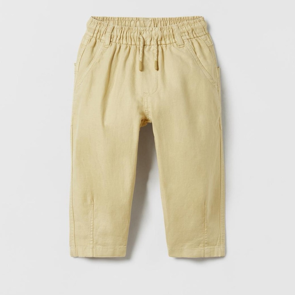 Zara Linen pants in straw size 2-3 years